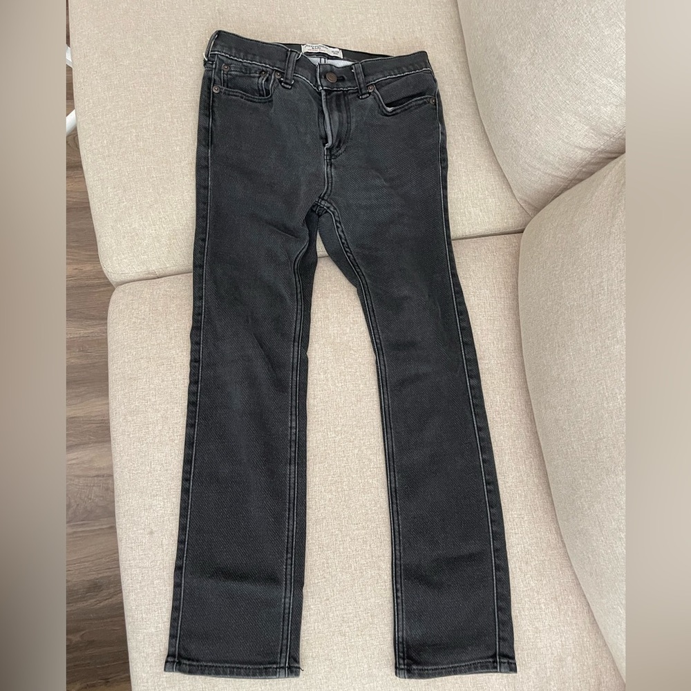 Abercrombie - Boy’s black wash skinny jeans - Size 11/12